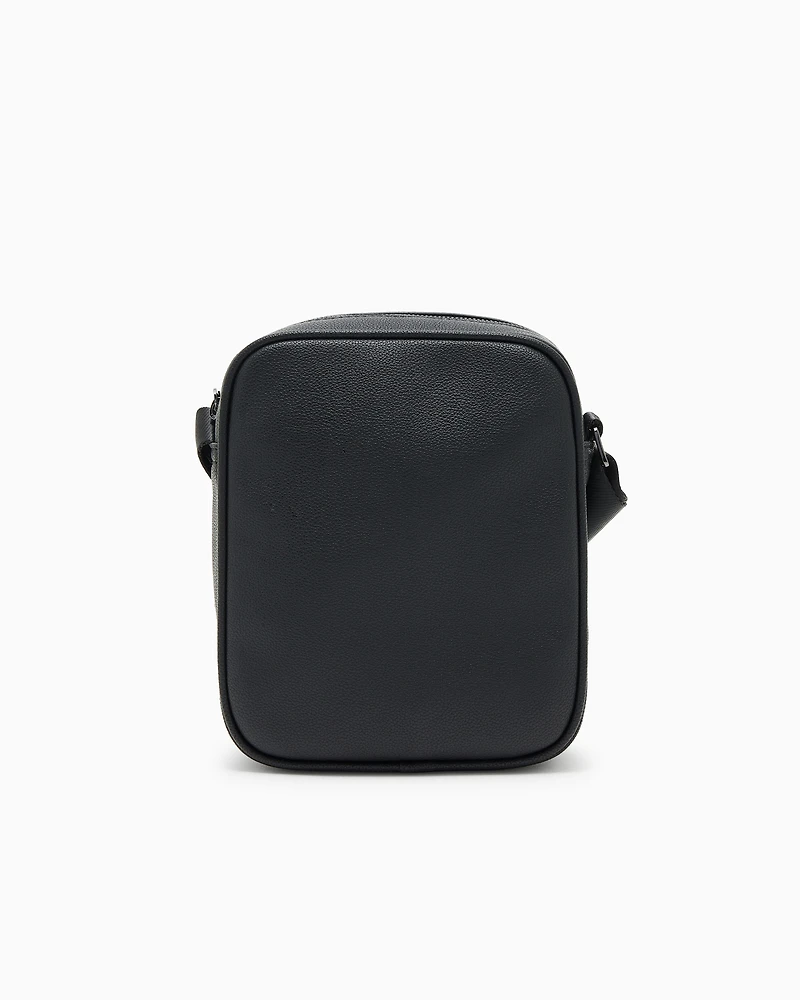 Armani Exchange - Crossbody bag with logo, Man, Black, Size: TU