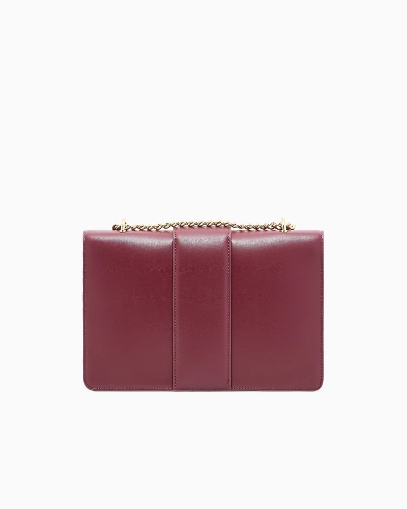 Armani Exchange - Shoulder bag with metal logo, Woman, Burgundy, Size: TU