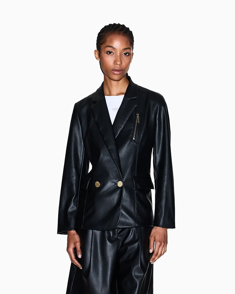 Armani Exchange - Double Breasted jackets, Woman, Black, Size: