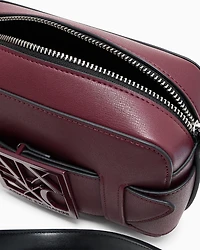 Armani Exchange - Crossbody bag with logo, Woman, Burgundy, Size: TU