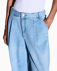 Armani Exchange - LIGHT BLUE DENIM TROUSER, Woman, Blue, Size: