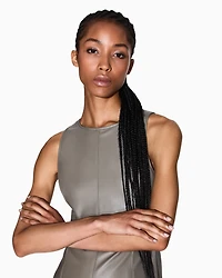 Longuette dress with slit