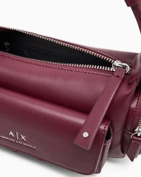 Armani Exchange - Large shoulder bag with side pockets, Woman, Burgundy, Size: TU