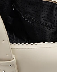 Handbag with external pocket