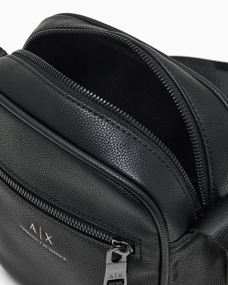 Armani Exchange - Crossbody bag with logo, Man, Black, Size: TU