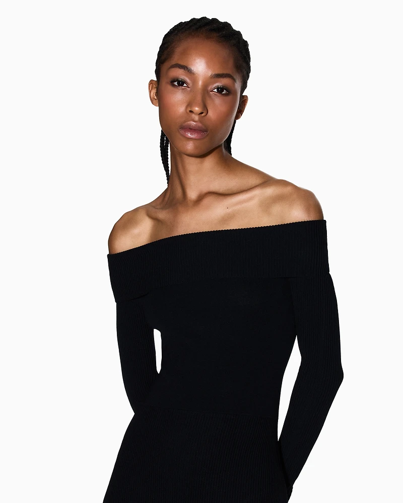 Armani Exchange - Long Dresses, Woman, Black, Size: