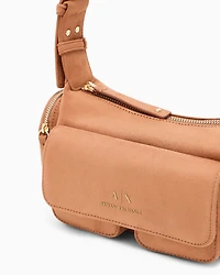 Large shoulder bag with side pockets