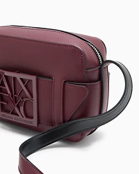 Armani Exchange - Crossbody bag with logo, Woman, Burgundy, Size: TU