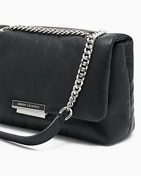 Armani Exchange - Shoulder bag with metal details, Woman, Black, Size: TU
