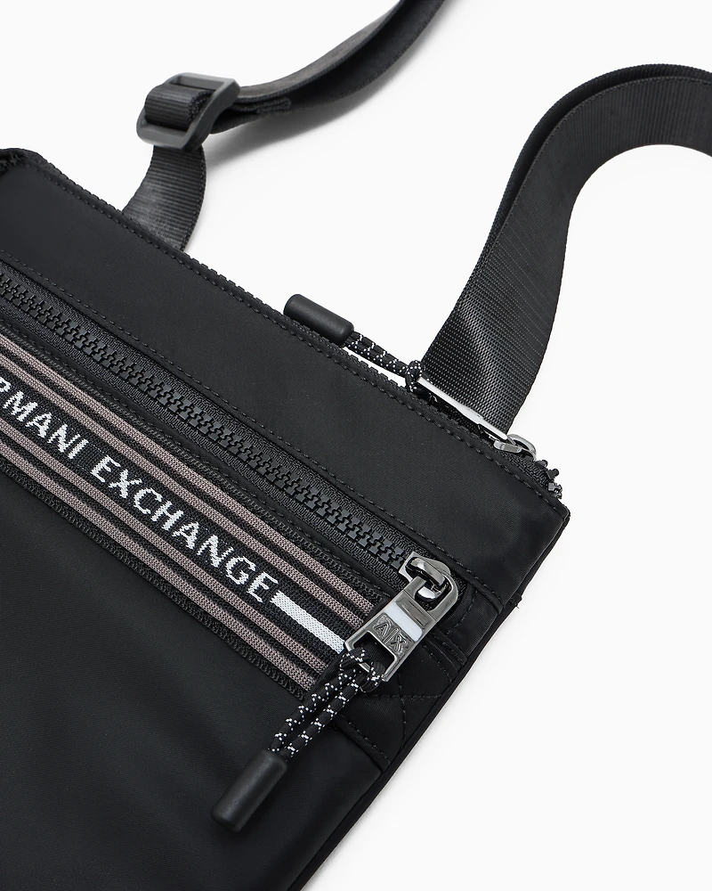 Armani Exchange - Shoulder bag with logo, Man, Black, Size: TU