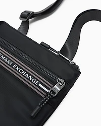 Armani Exchange - Shoulder bag with logo, Man, Black, Size: TU