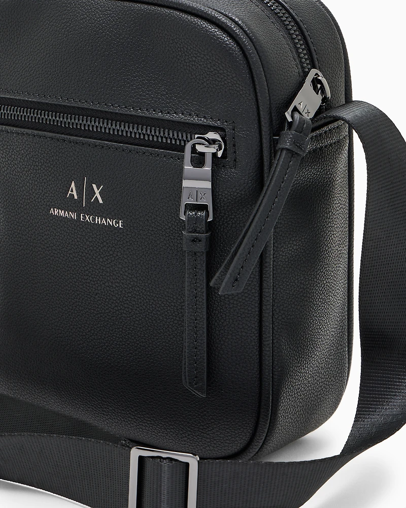 Armani Exchange - Crossbody bag with logo, Man, Black, Size: TU