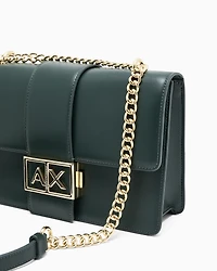 Armani Exchange - Shoulder bag with metal logo, Woman, Green, Size: TU