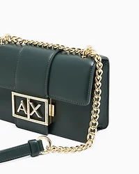 Armani Exchange - Shoulder bag with metal logo, Woman, Green, Size: TU