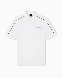Armani Exchange - Contrasting piping pique polo shirt, Man, White, Size: