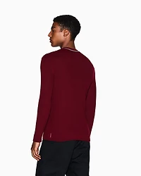 Armani Exchange - Crew neck sweater with contrasting profile, Man, Red, Size: