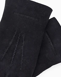 Emporio Armani - Shearling lambskin gloves, Man, Black, Size: