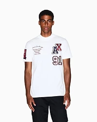 Armani Exchange - Regular fit multi-logo T-shirt, Man, White, Size: