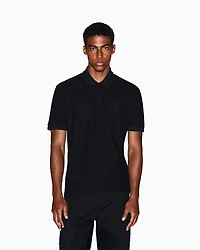 Armani Exchange - Regular fit polo shirt with patch, Man, Black, Size: