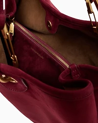 Emporio Armani - Faux suede large MyEA shopper bag, Woman, Red, Size: TU