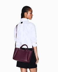 Armani Exchange - Medium handbag with degradè shoulder strap, Woman, Burgundy, Size: TU