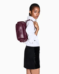 Armani Exchange - Large shoulder bag with side pockets, Woman, Burgundy, Size: TU
