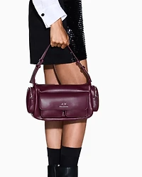 Armani Exchange - Large shoulder bag with side pockets, Woman, Burgundy, Size: TU