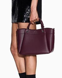 Armani Exchange - Medium handbag with degradè shoulder strap, Woman, Burgundy, Size: TU