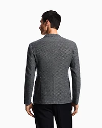 Emporio Armani - Icon single-breasted jacket chevron-motif wool, Man, Patterned, Size: