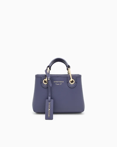 Emporio Armani - Deer-print MyEA mini bag, Woman, Blue, Size: TU