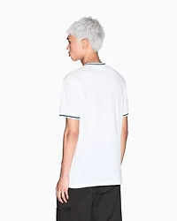 Regular fit T-shirt with contrasting piping