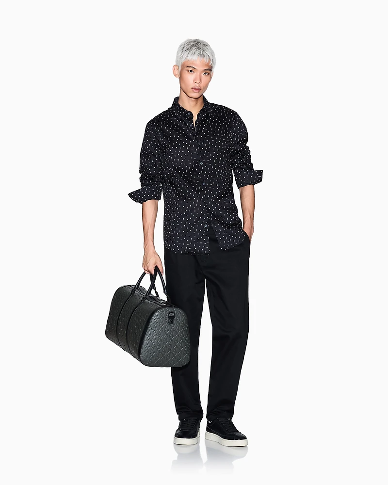 Regular fit shirt with lettering logo