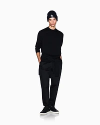 Armani Exchange - Wool and cotton crew neck sweater, Man, Black, Size: