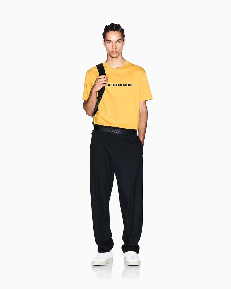 Armani Exchange -  Regular fit T-shirt with logo, Man, Yellow, Size: