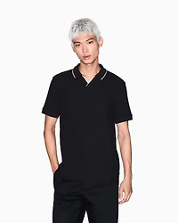 Armani Exchange - Polo shirt with contrasting profiles, Man, Black, Size: