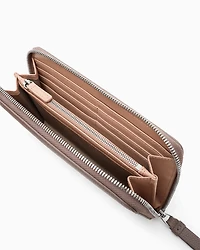 Emporio Armani - Deer-print MyEA wallet with wrap-around zip, Woman, Beige, Size: TU
