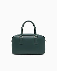 Armani Exchange - TOP HANDLE SHOULDER BAG WITH EMBOSSED LOGO, Woman, Green, Size: TU