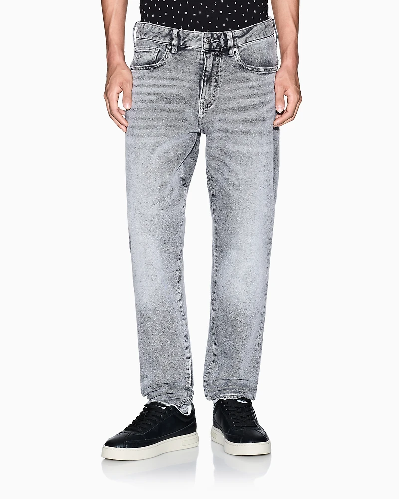 Armani Exchange - Slim fit jeans stretch denim, Man, Grey, Size: