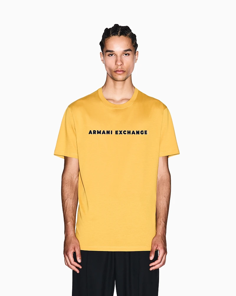Armani Exchange -  Regular fit T-shirt with logo, Man, Yellow, Size: