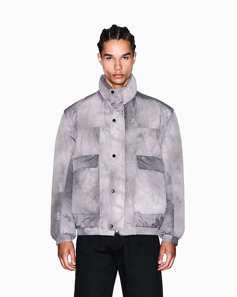 Armani Exchange - Jacket with removable sleeves, Man, Grey, Size: