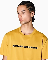 Armani Exchange -  Regular fit T-shirt with logo, Man, Yellow, Size: