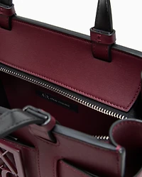 Armani Exchange - Medium tote bag with double handles and shoulder strap, Woman, Burgundy, Size: TU