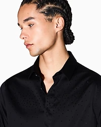 Armani Exchange - Shirt with rhinestones, Man, Black, Size: