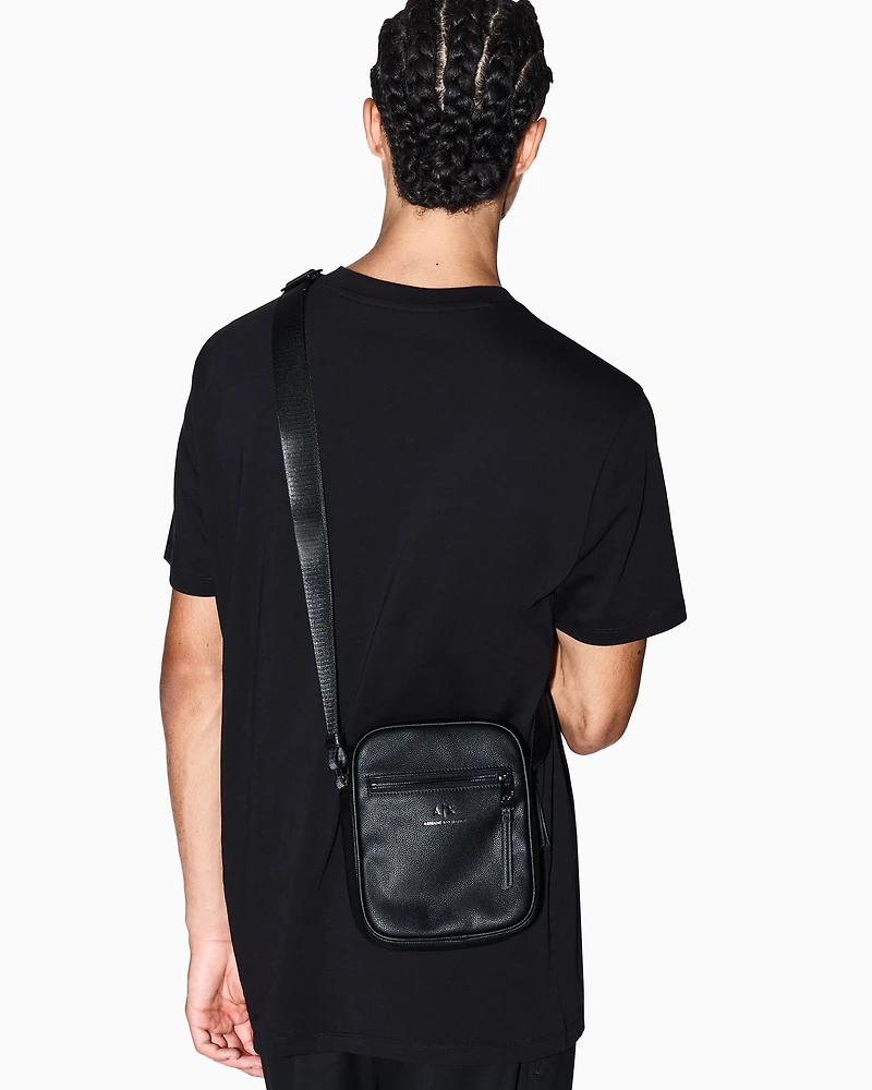 Armani Exchange - Crossbody bag with logo, Man, Black, Size: TU