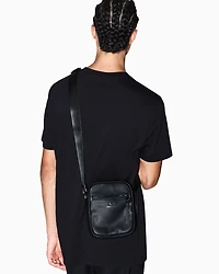 Armani Exchange - Crossbody bag with logo, Man, Black, Size: TU