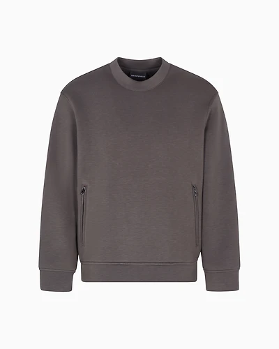 Emporio Armani - Travel Essentials sweatshirt double jersey, Man, Grey, Size: