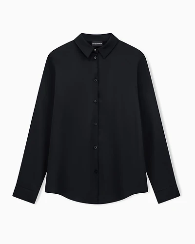 Emporio Armani - Valentine’s Day capsule collection satin crêpe shirt, Woman, Black, Size: