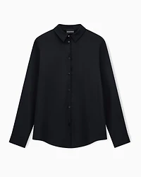 Emporio Armani - Valentine’s Day capsule collection satin crêpe shirt, Woman, Black, Size: