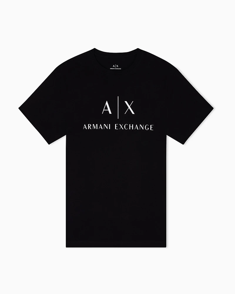 Armani Exchange - Slim fit jersey T-shirt with logo, Man, Black, Size: