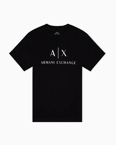 Armani Exchange - Slim fit jersey T-shirt with logo, Man, Black, Size: